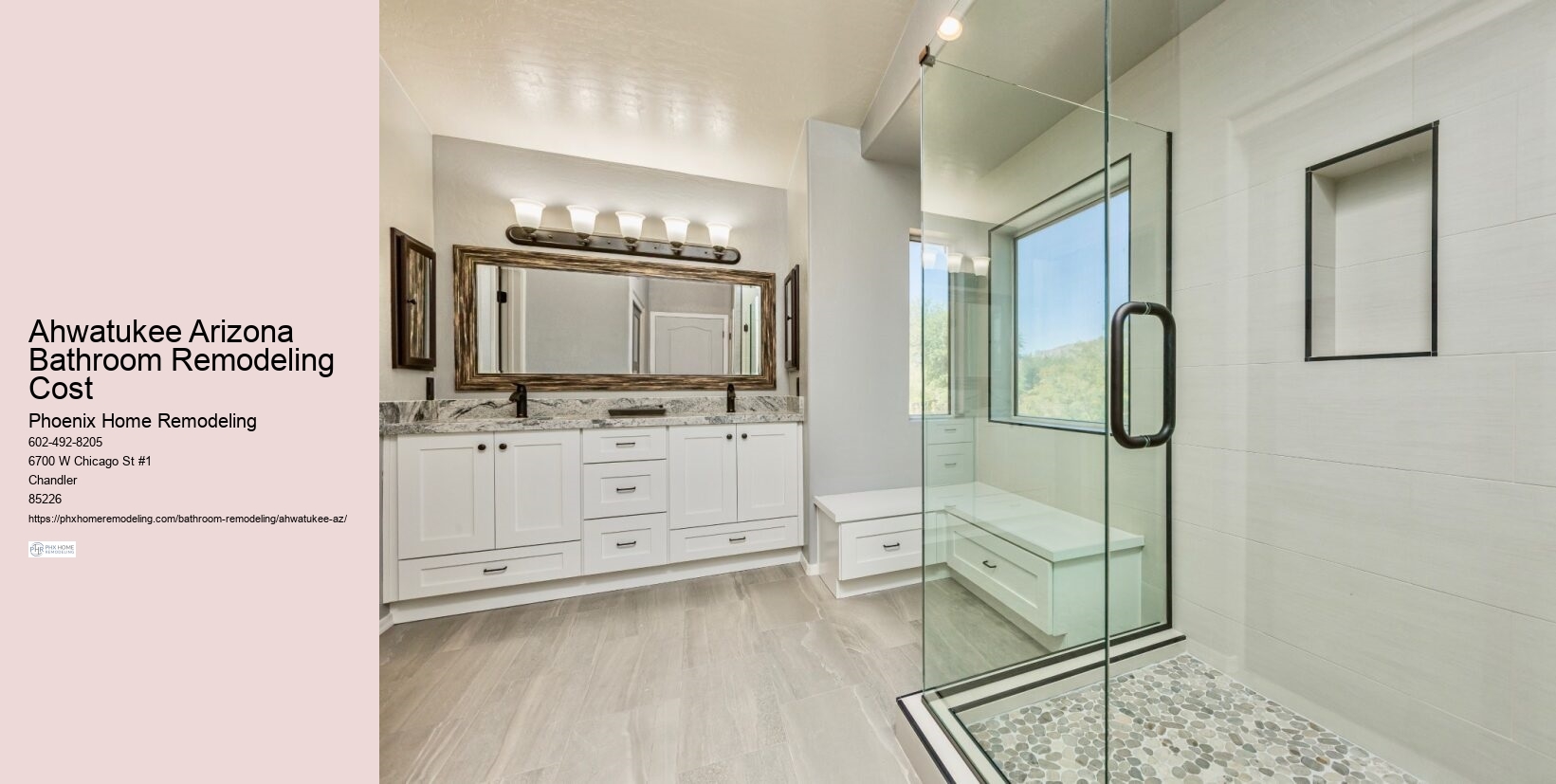 Ahwatukee Arizona Bathroom Remodeling Cost